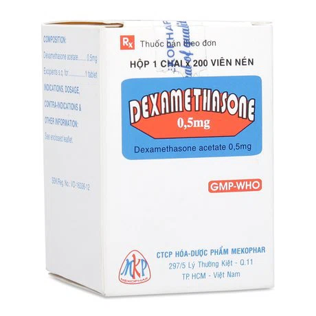 Dexamethasone 0.5mg Mekophar (200vien/chai) - Ma trung
