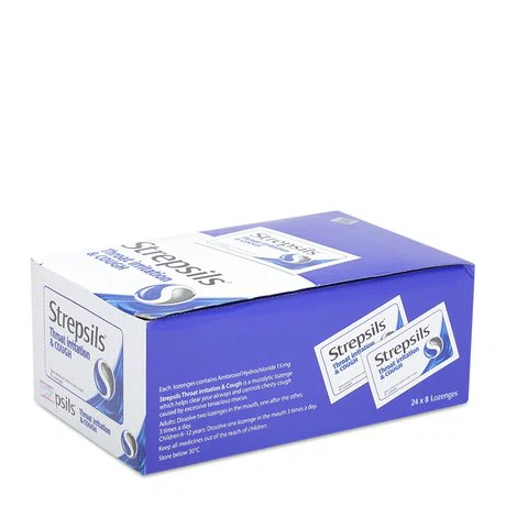 Strepsils Throat Irritation & Cough (hộp/24 gói)