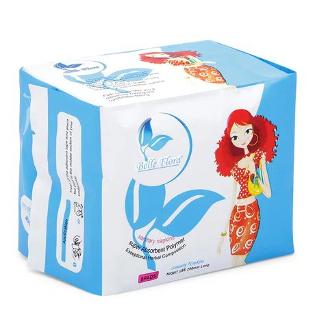 Băng vệ sinh ban đêm lưới siêu thấm Bella Flora (8 miếng/gói)