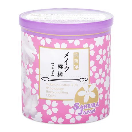 Tăm bông trang điểm kháng khuẩn Sakura TB07 (150 que/hộp)