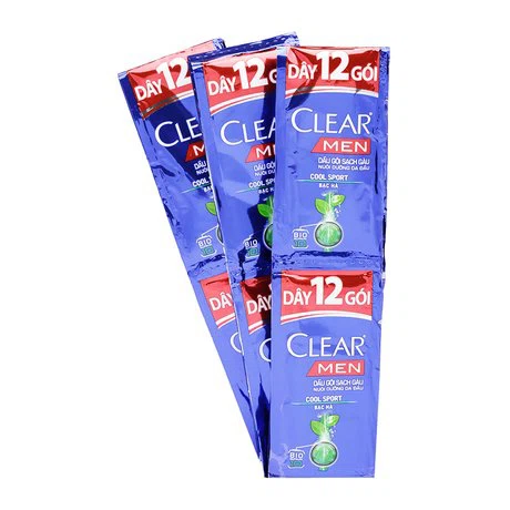 Dầu gội sạch gàu hương bạc hà cho nam Clear Men Cool sport (5g)