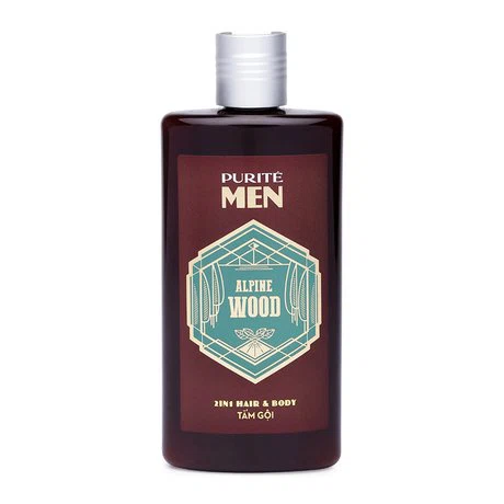 Sữa tắm gội toàn thân hương gỗ cho nam Purité Men (180ml)