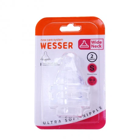 Núm vú cổ rộng size S Wesser (2 núm)