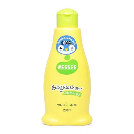 Sữa tắm gội toàn thân em bé 2 trong 1 Wesser (200ml)