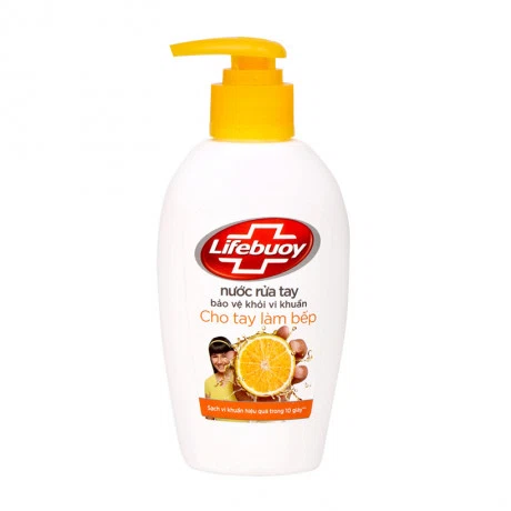 Nước rửa tay Lifebuoy bảo vệ khỏi vi khuẩn cho tay làm bếp (Chai 177ml/180g)