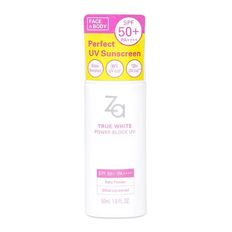 Kem chống nắng toàn thân ZA True White Power Clock UV SPF50 (50ml)