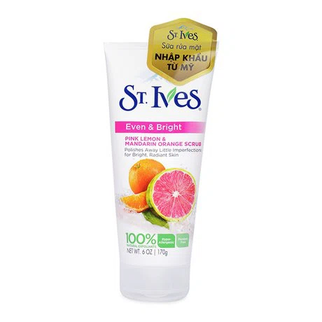 Sữa rửa mặt tẩy tế bào chết chiết xuất từ cam chanh ST.Ives 170g