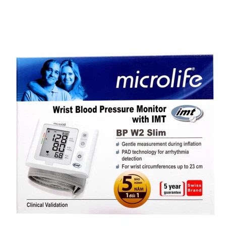 Máy đo huyết áp cổ tay tự động Microlife BP W2 Slim