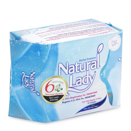 Băng vệ sinh siêu mỏng cánh ban ngày Natural Lady (10 miếng/gói)