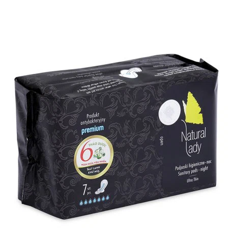 Băng vệ sinh siêu mỏng cánh ban đêm Natural Lady (7 miếng/gói)