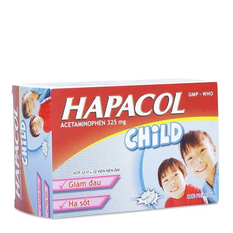 Hapacol Child 325mg (Hop/ 10 vi x 10 vien)