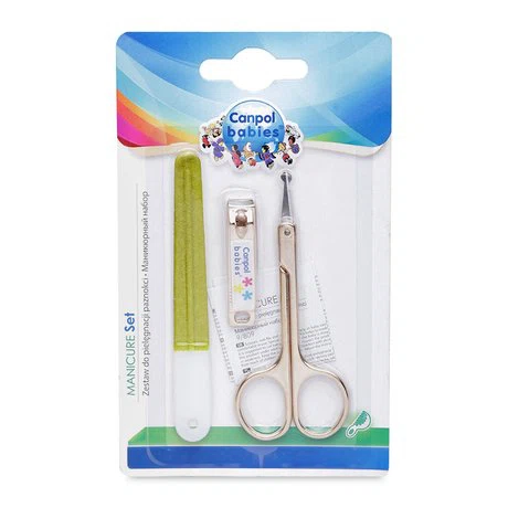 Bộ 3 kéo - bấm móng tay - dũa móng tay Canpol Babies