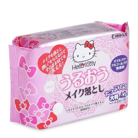Khăn giấy ướt tẩy trang Hello Kitty E344 (42 tờ/gói)