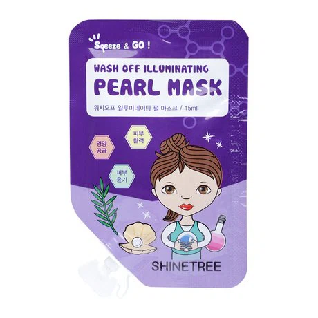 Mặt nạ rửa sạch làm sáng da chiết xuất từ ngọc trai Shinetree Sqeeze & Go (15ml)