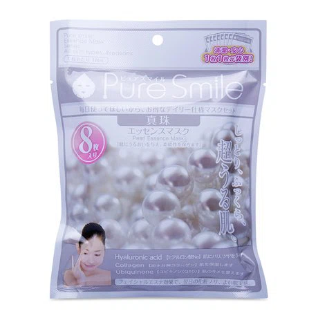 Bộ mặt nạ dưỡng da chiết xuất ngọc trai Puresmile Pearl Essence Mask (8 miếng x 18ml/hộp)