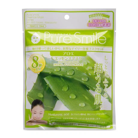 Bộ mặt nạ dưỡng da chiết xuất lô hội Puresmile Pearl Essence Mask (18ml x 8)