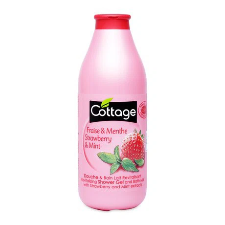 Sữa tắm hương dâu và hương bạc hà Cottage Strawberry & Mint (750ml)