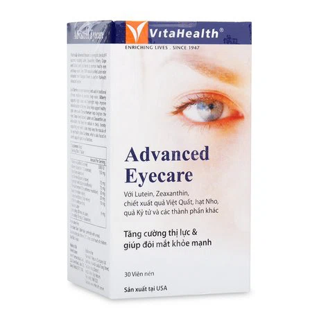 Thực phẩm chức năng phòng ngừa và hỗ trợ làm giảm một số bệnh lý về mắt VitaHealth Advanced Eyecare (30 viên/hộp)