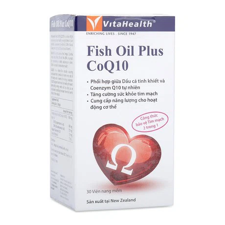 Thực phẩm chức năng hỗ trợ giảm mỡ máu, xơ vữa động mạch Fish Oil Plus CoQ10 (30 viên/hộp)