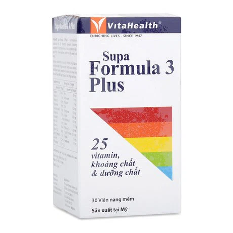 Thực phẩm chức năng bổ sung vitamin và chất khoáng cho cơ thể Supa Formula 3 Plus (30 viên/hộp)
