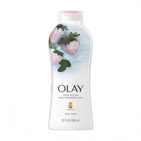 Sữa tắm Olay Fresh Outlast White Strawberry & Mint Body Wash (Chai 650ml)