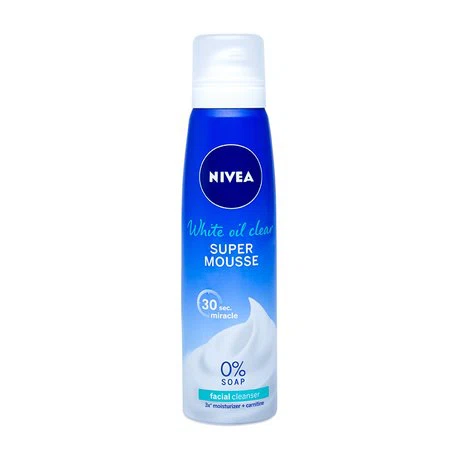 Bọt rửa mặt trắng da sạch nhờn Nivea White Oil Clear Super Mousse (150ml)