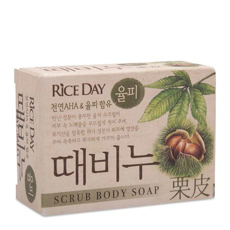 Xà bông tẩy da chết hạt dẻ Rice Day 100g
