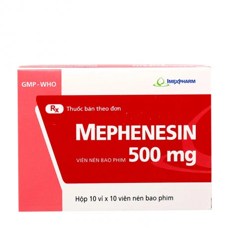 Mephenesin 500mg (10 vỉ x 10 viên/hộp)