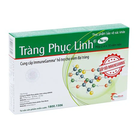 Thực phẩm chức năng hỗ trợ làm giảm các triệu chứng viêm đại tràng Tràng Phục Linh New (2 vỉ x 10 viên/hộp)
