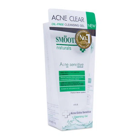 Gel rửa mặt giảm mụn Smooth E Acne Extra Sensitive (120ml)