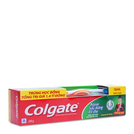 Kem đánh răng ngừa sâu răng tối đa Colgate (250g) + Tặng kèm BCDR Colgate Triple Action