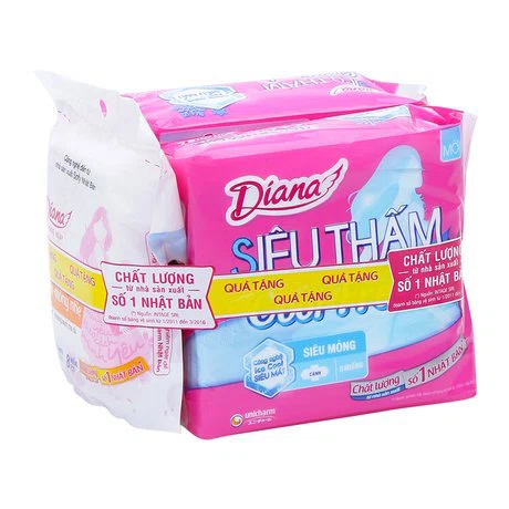 BVS Diana Sensi Cool Fresh siêu thấm có cánh 23cm (8 miếng/gói) + Tặng kèm 1 gói BVS hàng ngày Diana (khi mua 2 gói)