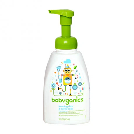 Nước rửa bình sữa Babyganics Foaming Dish & Bottle Soap (473ml)