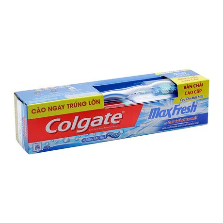Kem đánh răng hương bạc hà Colgate MaxFresh (230g) + Tặng kèm BCDR cao cấp Colgate