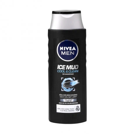 Dầu gội bùn khoáng sạch sâu mát lạnh cho nam Nivea Men Ice Mud Cool & Clean (380ml)