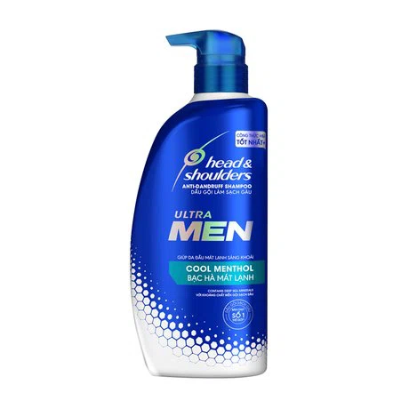 Dầu gội hỗ trợ giảm gàu hương bạc hà mát lạnh Head & Shoulders Ultra Men Cool Menthol (550ml)