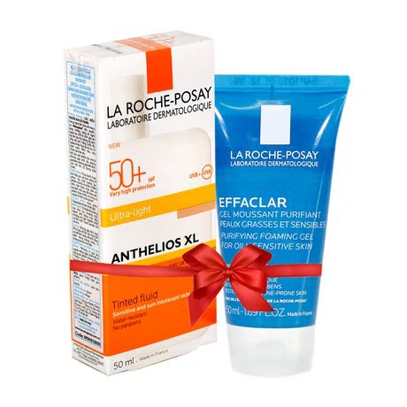 Kem chống nắng La Roche-Posay Anthelios XL Non-Perfumed Fluid Ultra-Light SPF50+ (50ml) + Tặng gel rửa mặt La Roche-Posay (50ml)