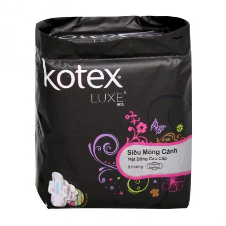 Băng vệ sinh Kotex Luxe hoa siêu mỏng cánh (8 miếng/gói)