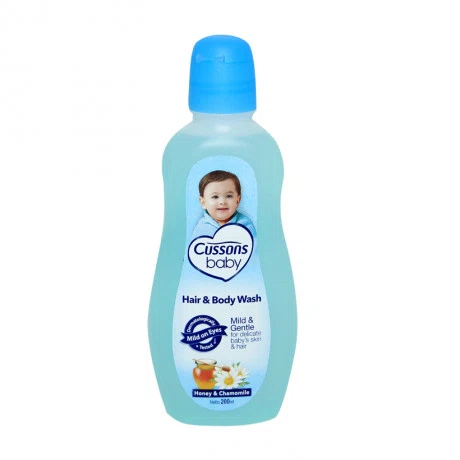 Sữa tắm gội toàn thân dành cho em bé dịu nhẹ Cussons Baby hương mật ong và hoa cúc (200ml)