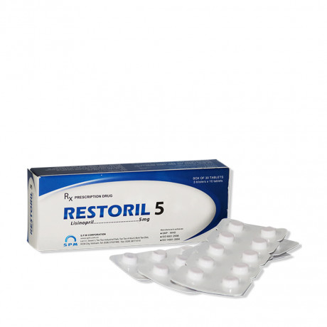 Viên nén Restoril 5 SPM điều trị tăng huyết áp, suy tim (3 vỉ x 10 viên)