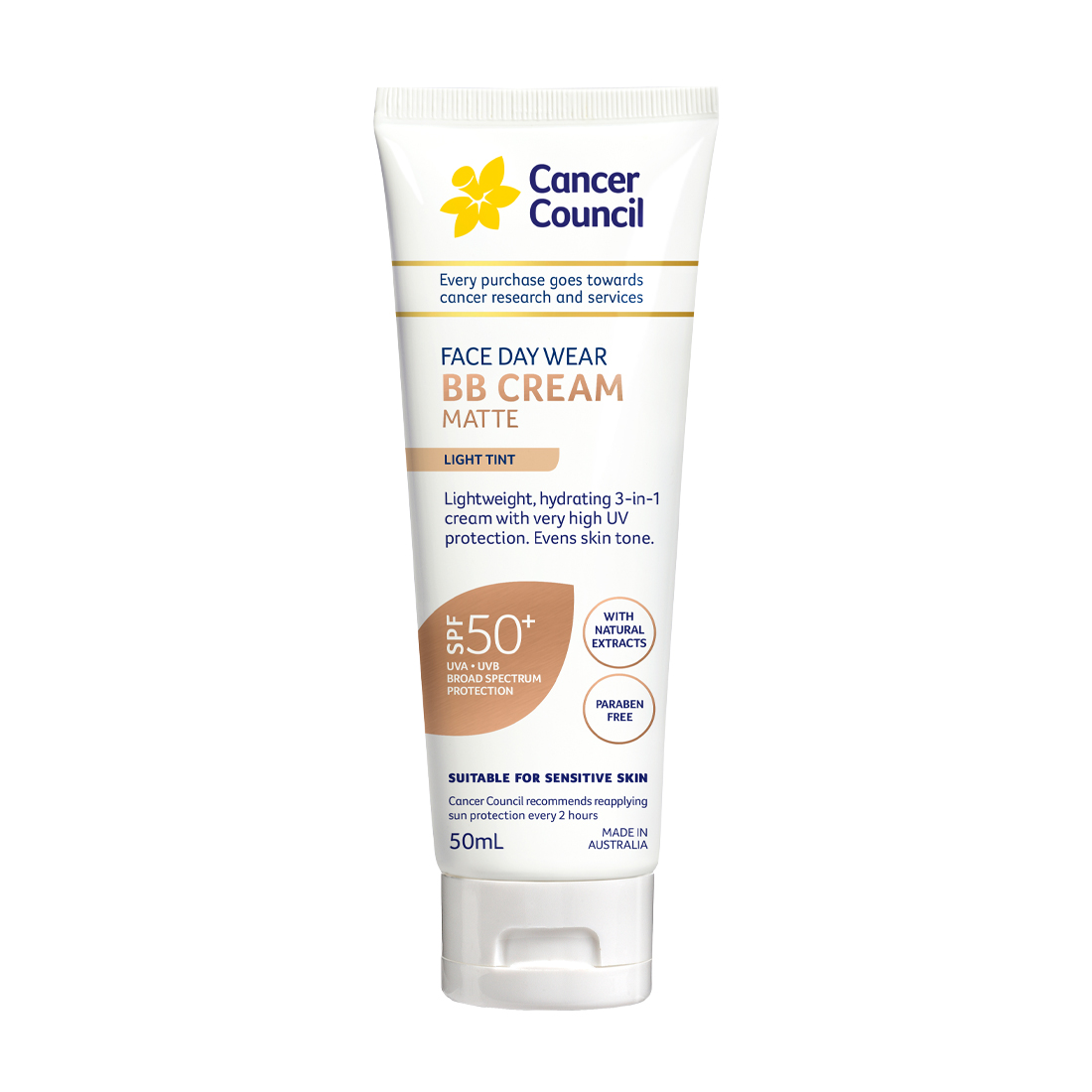 Kem chống nắng BB Cream 3 trong 1 Cancer Council (50ml)