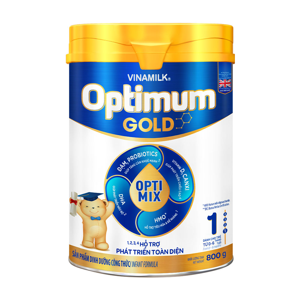 Sữa bột số 1 (0-6 tháng tuổi) Vinamilk Optimum Gold (hộp 800g)