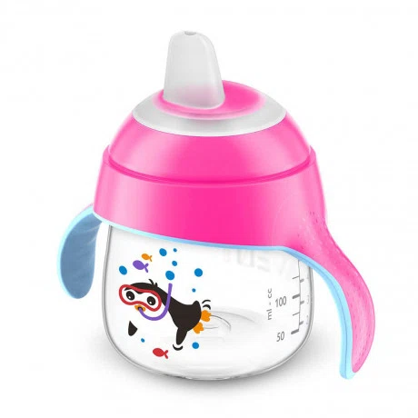 Philips Avent Binh Tap Uong 200ml Cho Be Tren 6 Thang (Mau Hong)