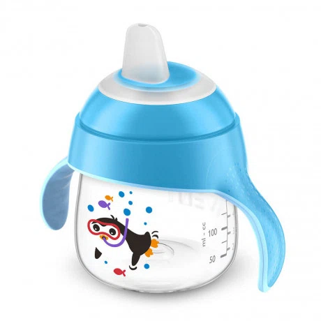 Bình tập uống  200ml cho trẻ trên 6 tháng tuổi Philips Avent (Màu xanh)