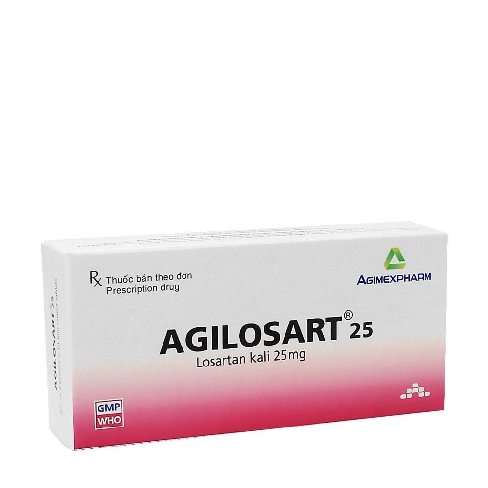 Agilosart 25mg (Hộp 4 vỉ x 10 viên)