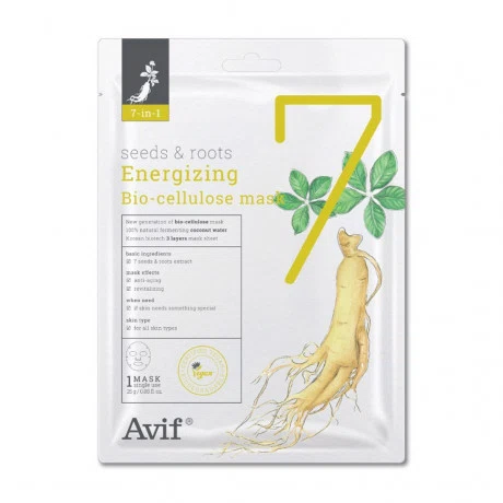 Mặt nạ dưỡng da Avif 7-In-1 Seeds & Roots Energizing Bio-Cellulose Mask (25g)