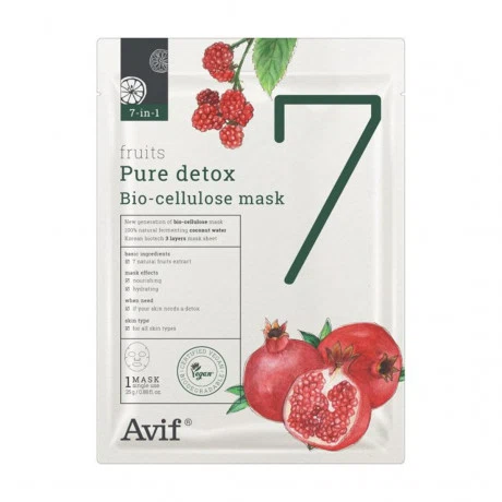 Mặt Nạ Dưỡng Da VIF 7-In-1 Fruits Pure Detox Bio-Cellulose (Gói 25G)