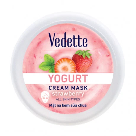 Mặt nạ dưỡng ẩm sữa chua dâu Vedette Yogurt Cream Mask - Strawberry (Hủ 120g)
