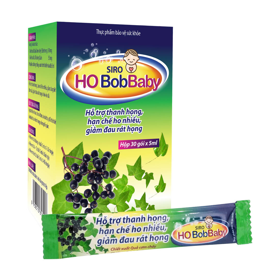 Thực phẩm bảo vệ sức khỏe Siro ho BobBaby (Hộp 30 gói x 5ml)