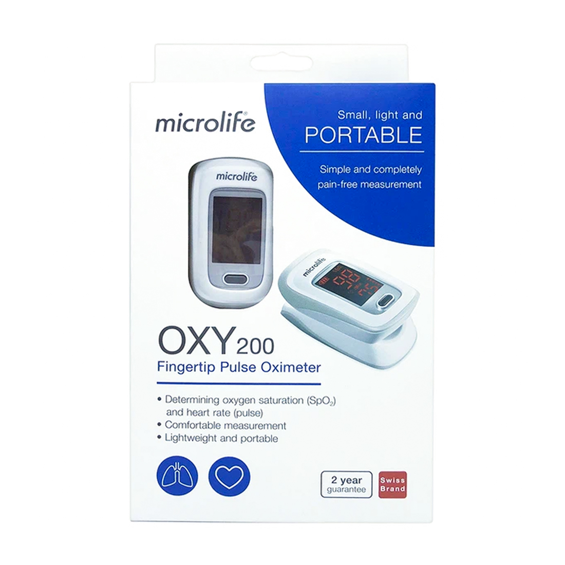 Máy đo nồng độ oxy trong máu SpO2 kẹp ngón tay Microlife OXY 200